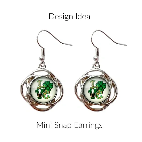 Snap Charm Set of 3 Includes 1 Standard Size 20mm and 2 Mini Snap Charms 12mm - Picture 3 of 4